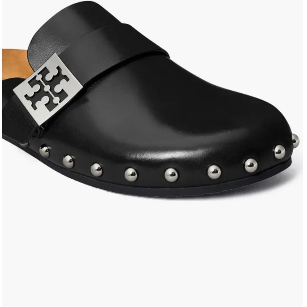 Tory Burch Mellow Stud Mule (Women) black/silver, SIZE 7 1/2 US - Picture 3 of 12